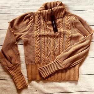 BCBGMaxAzria Cowl Turtleneck Sweater